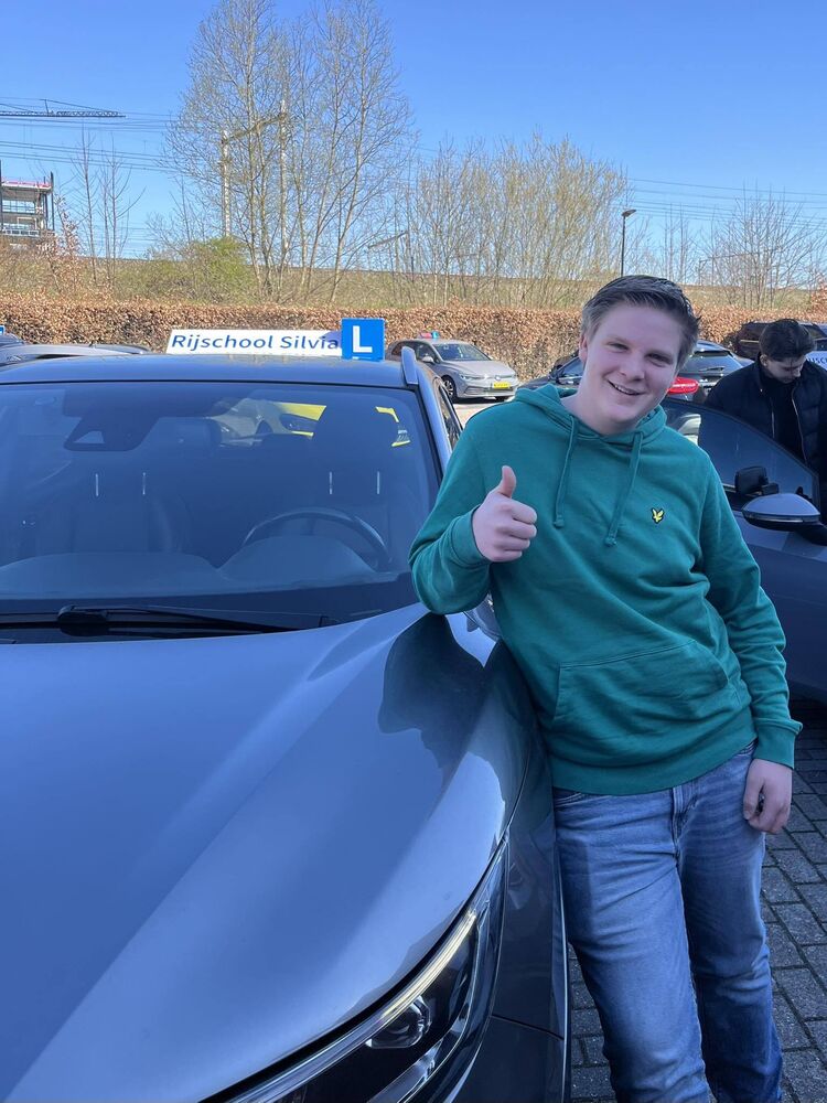 Teun, geslaagd bij Rijschool Silvia
